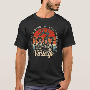 Camiseta 35º Aniversário Vintage Julho De 1987 Um Dos Tipos