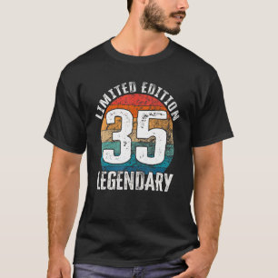 Camiseta 35º aniversário Vintage Legendary Bday