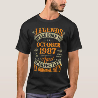 Camiseta 35º Nascer De Legendas De Aniversário Em Outubro D