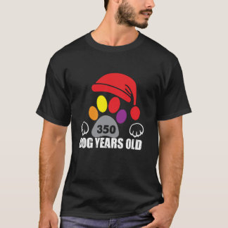 Camiseta 350 Cachorros com 50 anos de idade engraçado