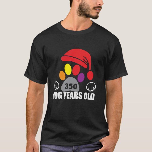 Camiseta 350 Cachorros com 50 anos de idade engraçado (Frente)
