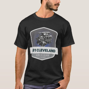 Camiseta 351 Cleveland V8 Muscle Car Legend Engine Retro Lo