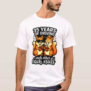 Camiseta 35 Anos De Condução Uns Aos Outros Loucos