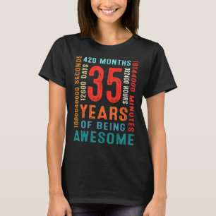 Camiseta 35 Anos De Idade 35 Anos De Awesom