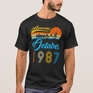 Camiseta 35 Anos De Idade Incrível Desde Setembro De 1987 3