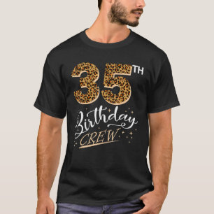 Camiseta 35 anos de idade Leopard de aniversário Imprime 35