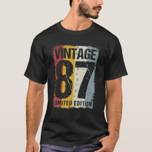 Camiseta 35 Anos De Idade Vintage 1987 35ª Decoração De Ani
