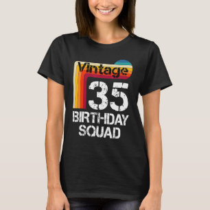 Camiseta 35 anos de idade Vintage 35ª família de aniversári