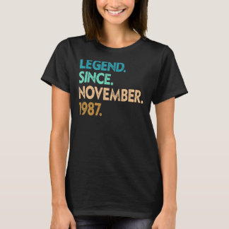 Camiseta 35 anos de lenda desde novembro de 1987 35º nascim