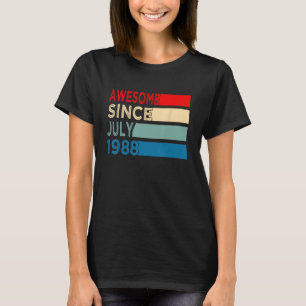 Camiseta 35 anos é incrível desde julho de 1988 35º anivers