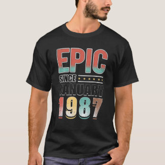 Camiseta 35 Bday Decoration 35Th Birthday Epic Since Januar