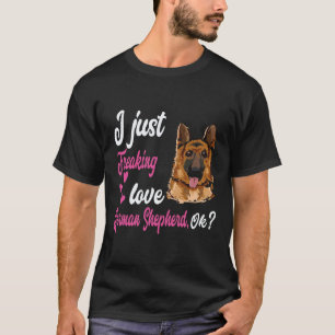 Camiseta 35 Eu simplesmente amo Pastor Alemão OK Pastor Ale