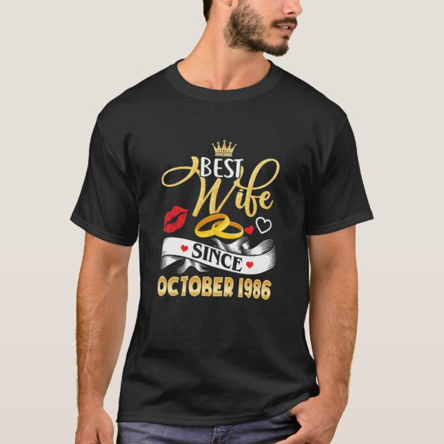 Camiseta 35 Melhor Esposa Desde 1986 (Frente)