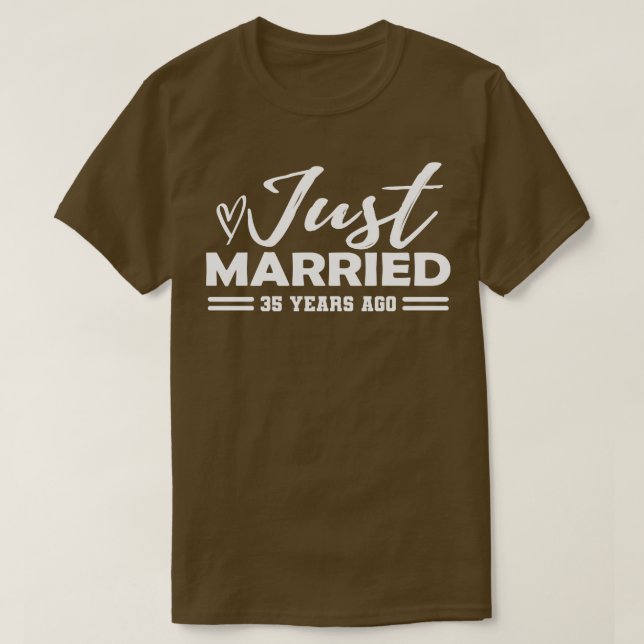 Camiseta 35.o aniversário da casamento 35 anos 1 (Frente do Design)