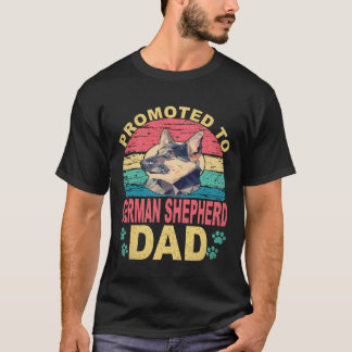 Camiseta 35 Promovido a Pai de Pastor Alemão Pastor Alemão