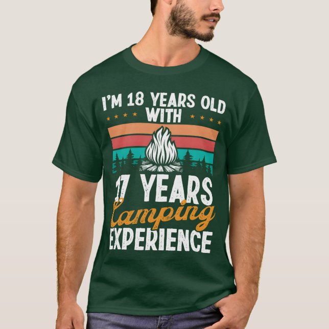 Camiseta 35 Year Old Camper Mountains Camping 35 Birthday g (Frente)