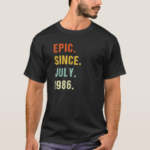 Camiseta 36º aniversário da Epic desde julho de 1986 36 ano