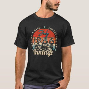 Camiseta 36º Aniversário Presentes Vintage Julho De 1986