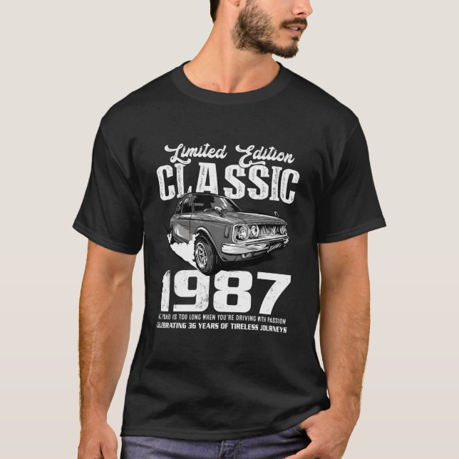 Camiseta 36º carro desde 1987 para 36 (Frente)