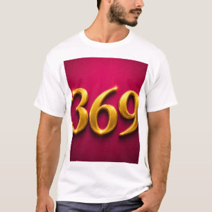 Camiseta 369 Números Dourados da Lei da Atração 