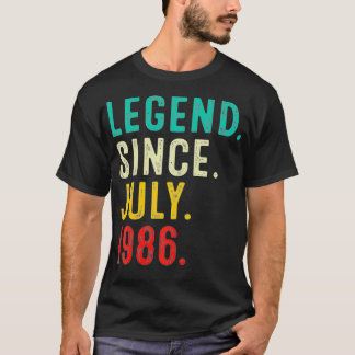 Camiseta 36.º aniversário aflige a lenda de 36 anos desde