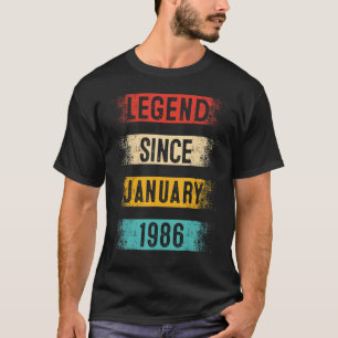 Camiseta 36. º aniversário da Legenda da Imagem Retroativa 
