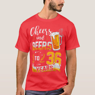 Camiseta 36.º Aniversário Da Saúde E Cervejas A 36 Anos De