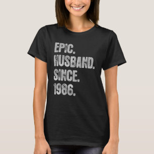 Camiseta 36.º Aniversário De Casamento Para O Marido Epic D