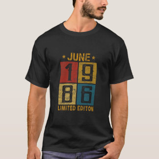 Camiseta 36. º aniversário do Nascer de junho de 1986 em 19