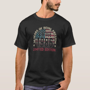 Camiseta 36. º aniversário Men Vintage 1986 36 Anos Eua F