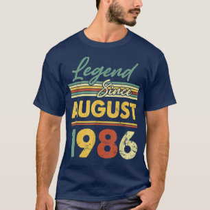Camiseta 36 anos de idade Oferece lenda desde agosto de 198