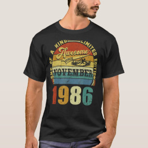 Camiseta 36 anos Engraçado desde novembro de 1986 36t