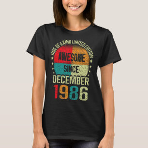 Camiseta 36 anos incrível desde dezembro de 1986 Vintage 36