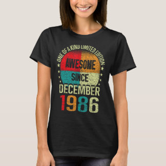 Camiseta 36 anos incrível desde dezembro de 1986 Vintage 36