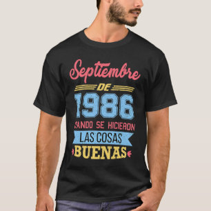Camiseta 36 Años Mujer Regalo Cumpleaños setembro de 1986