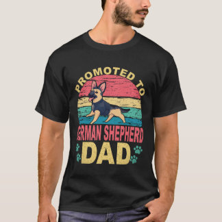 Camiseta 36 Promovido a Pai de Pastor Alemão Pastor Alemão