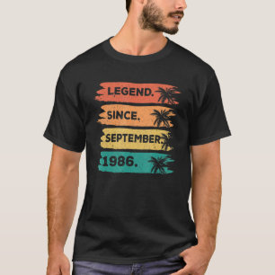 Camiseta 36th Birthday Retro Vintage Legend Since September