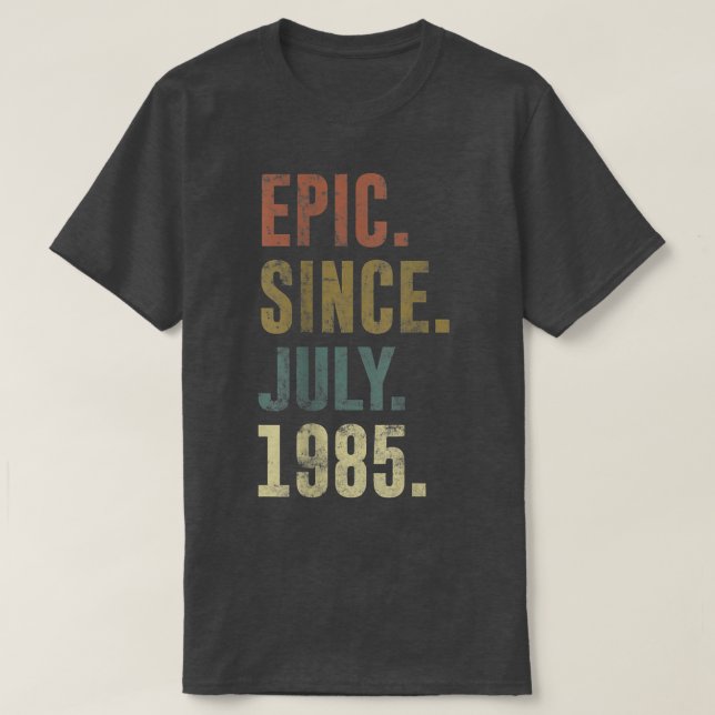 Camiseta 37º aniversário da Epic desde julho de 1985 (Frente do Design)