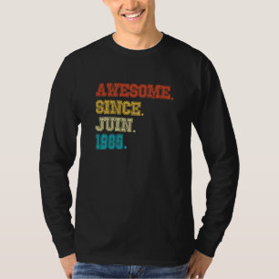 Camiseta 37º Aniversário Impressionante Desde fevereiro de