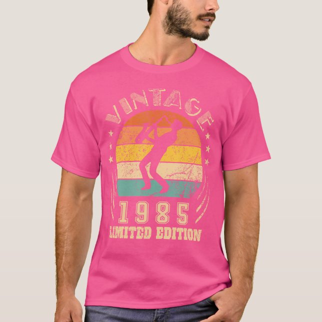 Camiseta 37º Aniversário Oferece Jogador Saxofone 1985 Jazz (Frente)