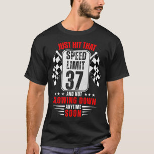 Camiseta 37º Aniversário - Sinal de Velocidade 37 Anos Engr