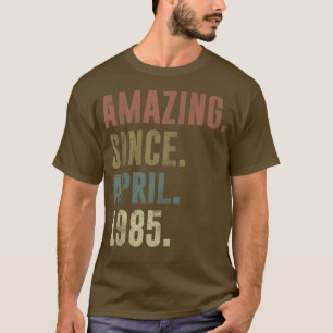 Camiseta 37º aniversário Vintage Incrível desde abril de 19