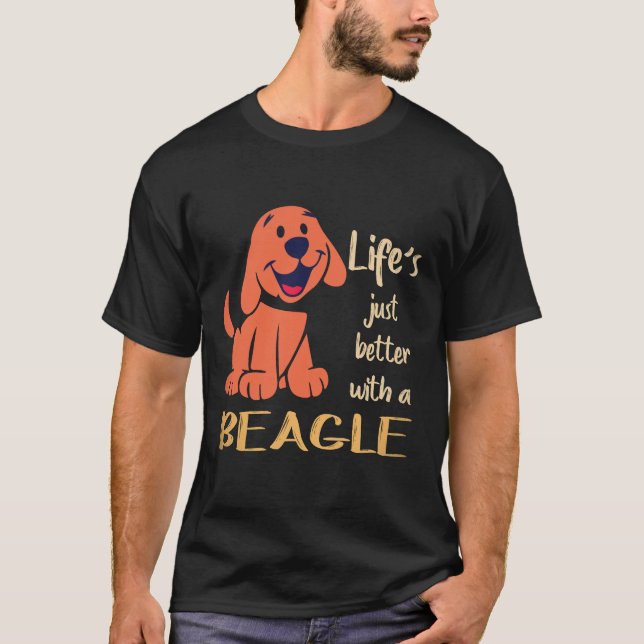Camiseta 37 A Vida é Melhor Com Um Beagle (Frente)