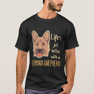Camiseta 37 A vida é melhor com um pastor alemão