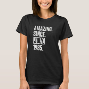 Camiseta 37 anos 37 anos surpreendente desde julho de 1988