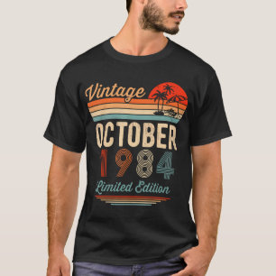 Camiseta 37 Anos De Idade 37º Aniversário Vintage Outubro D