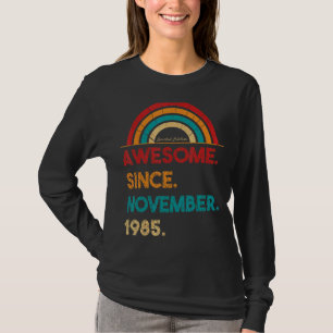 Camiseta 37 anos de idade incrível desde novembro de 1985 3