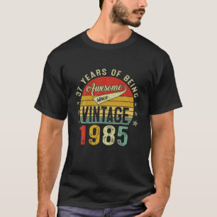 Camiseta 37 Anos De Idade Incrível Vintage 1985 Retro 37º