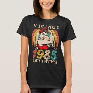 Camiseta 37 anos de idade para mulheres Vintage 1985 Nascim