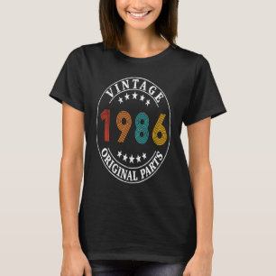 Camiseta 37 anos de idade Retro Vintage 1986 37º aniversári